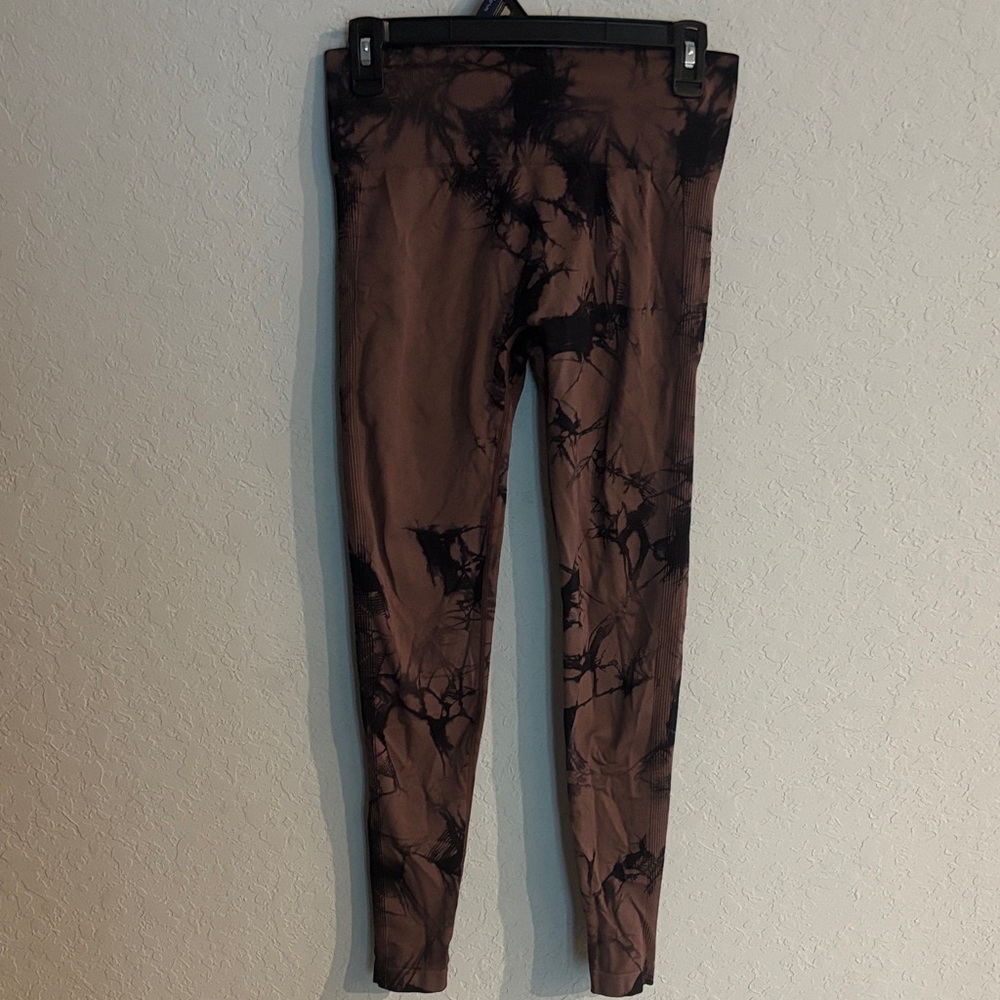 Brown and Black Tie-Dye Leggings